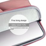 ST06 Wasserdichte PU-Leder-Reißverschluss-versteckter tragbarer Riemen One-Shoulder-Handtasche für 14,1-Zoll-Laptops, mit Koffergürtel, ST06 14.1 inch Dark Gray, ST06 14.1 inch Pink, ST06 14.1 inch Light Grey – Bild 8