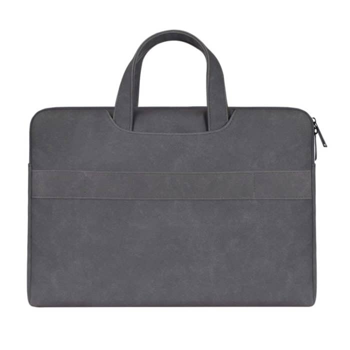 ST06 Wasserdichte PU-Leder-Reißverschluss-versteckter tragbarer Riemen One-Shoulder-Handtasche für 15,6-Zoll-Laptops, mit Koffergürtel, ST06 15.6 inch Dark Gray, ST06 15.6 inch Pink, ST06 15.6 inch Light Grey – Bild 3