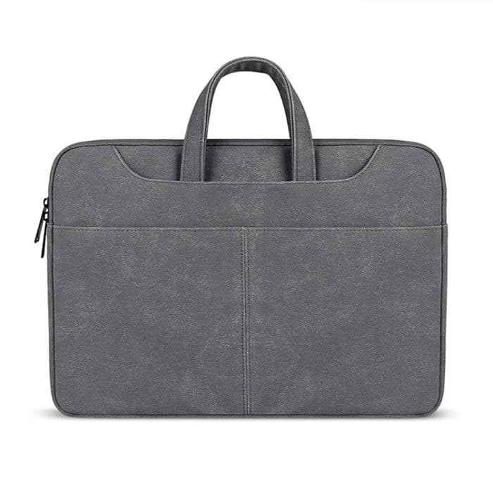 ST06S Wasserdichte PU-Leder-Reißverschluss-versteckter tragbarer Riemen One-Shoulder-Handtasche für 14,1-Zoll-Laptops, mit Zauberstab und Koffergürtel, ST06S 14.1 inch Dark Gray, ST06S 14.1 inch Pink, ST06S 14.1 inch Light Grey – Bild 1