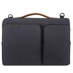 Wasserdichte Laptop-Handtasche aus Nylon für 15-15,6-Zoll-Laptops mit Trolley-Gurt, 15-15.6 inch