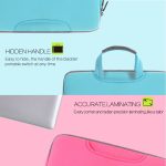 Tragbare, luftdurchlässige 15,4-Zoll-Handtasche für MacBook Air / Pro, Lenovo und andere Laptops, Größe: 38 x 27,5 x 3,5 cm, 15.4 inch Magenta, 15.4 inch Blue, 15.4 inch Grey, 15.4 inch Green, 15.4 inch Pink, 15.4 inch Black – Bild 2