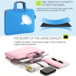 Tragbare, luftdurchlässige 15,4-Zoll-Handtasche für MacBook Air / Pro, Lenovo und andere Laptops, Größe: 38 x 27,5 x 3,5 cm, 15.4 inch Magenta, 15.4 inch Blue, 15.4 inch Grey, 15.4 inch Green, 15.4 inch Pink, 15.4 inch Black – Bild 3