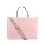 Wasserdichte PU-Laptop-Handtasche, Umhängetasche für 13,3-Zoll-Laptops, 13.3 inch (Pink), 13.3 inch (White)