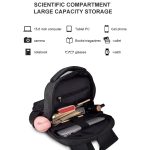 Wasserdichter Laptop-Rucksack aus Polyester für Laptops unter 15 Zoll, mit USB-Schnittstelle, Trolley-Gurt – Bild 4