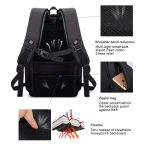 Wasserdichter Laptop-Rucksack aus Polyester für Laptops unter 15 Zoll, mit USB-Schnittstelle, Trolley-Gurt – Bild 7