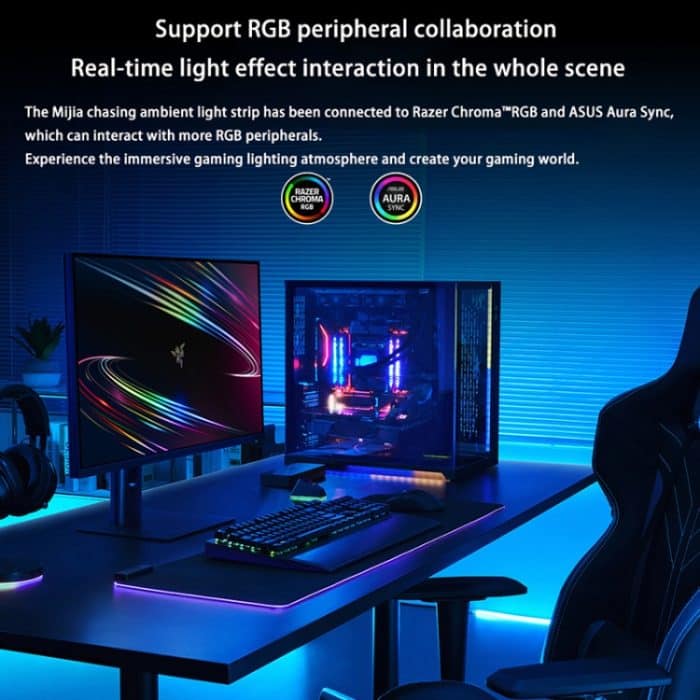 Xiaomi Mijia 2M synchronisierte RGB-Umgebungslichtstreifen, US-Stecker – Bild 5