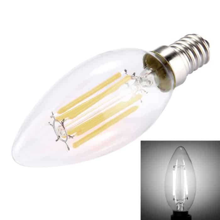 6 LEDs 450 LM Retro-Energiesparleuchte für Hallen, AC 220 V, Apiciform E14 6W 220V White Light, Apiciform E14 6W 220V Warm White – Bild 1