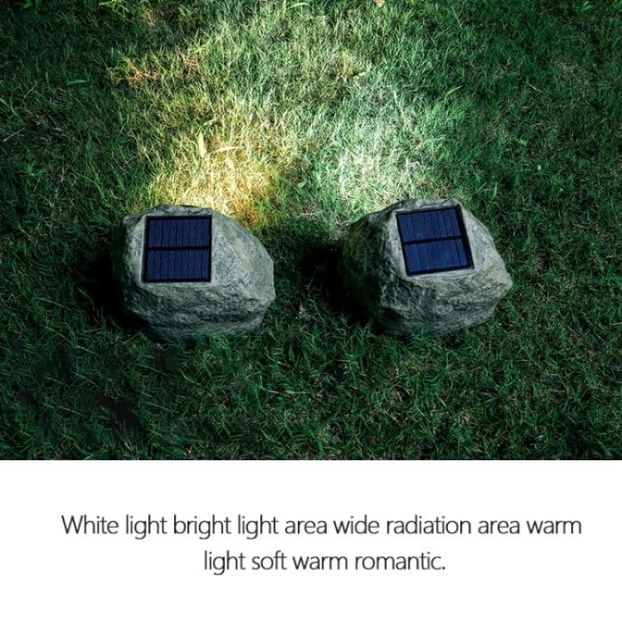 Solarbetriebener simulierter Steinscheinwerfer LED-Leuchte IP65 Wasserdichte Garten-Gartenlampe im Freien – Bild 8