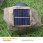 Solarbetriebener simulierter Steinscheinwerfer LED-Leuchte IP65 Wasserdichte Garten-Gartenlampe im Freien – Bild 9