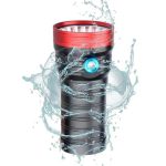 3 Gänge, DB18 18xT6, Lichtstrom: 5400 lm LED-Taschenlampe, mit 4 18650-Batterien – Bild 9