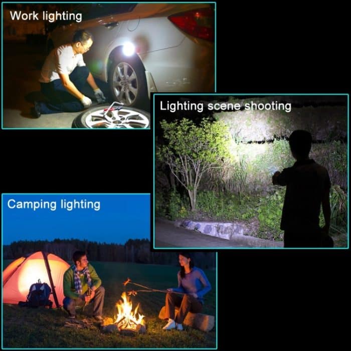 400 LM Multifunktions-USB-Aufladung, tragbare Notfall-Arbeitsstandleuchte mit magnetischem und um 360 Grad drehbarem Haken – Bild 14