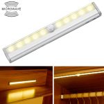 0,8 W 10 LEDs warmweißes Licht, schmaler Bildschirm, intelligentes Sensorlicht für den menschlichen Körper, LED-Korridorschrankleuchte, USB-Ladeversion, 0.8W 10 LEDs Warm White