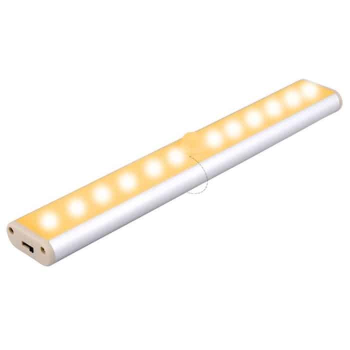 2W 12 LEDs Warmweißer Breitbildschirm Intelligente Sensorleuchte für den menschlichen Körper LED-Korridor-Schrankleuchte, USB-Ladeversion – Bild 2