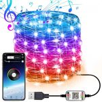 Weihnachtsdekoration RGB Kupferdraht String Licht Bluetooth Mobile App Control, Länge: 5m 50 LEDs