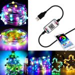 Weihnachtsdekoration USB Kupfer Draht String Licht Bluetooth Mobile App Control, Länge: 10m 100 LEDs – Bild 2