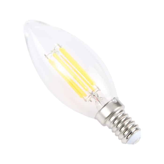 C35 E14 6W 4 LEDs 3000K Retro LED Flament Kerzenglühbirne, AC 220V – Bild 2
