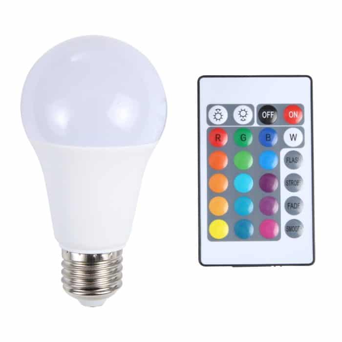 A60 E27 5W 16 Color Magic LED RGB-Glühbirne mit 24-Tasten-Fernbedienung – Bild 3