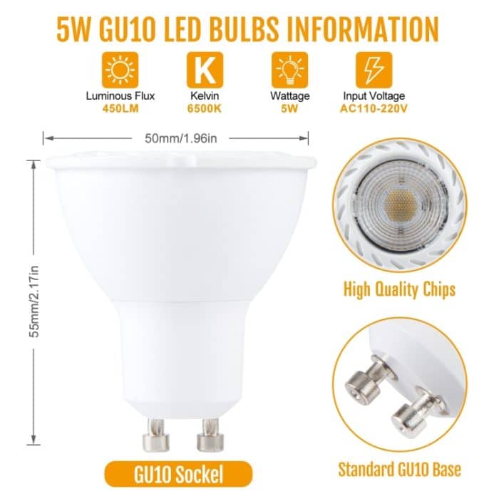 GU10-7LED 5W 2835COB LED-Strahler, AC110-220V, GU10-7LED – Bild 5