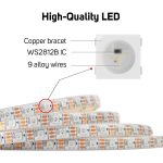 WS2812B 5050 SMD LED RGB Bare Board Lichtschlauch, 30 LED/m, DC 5V, Länge: 1m – Bild 4