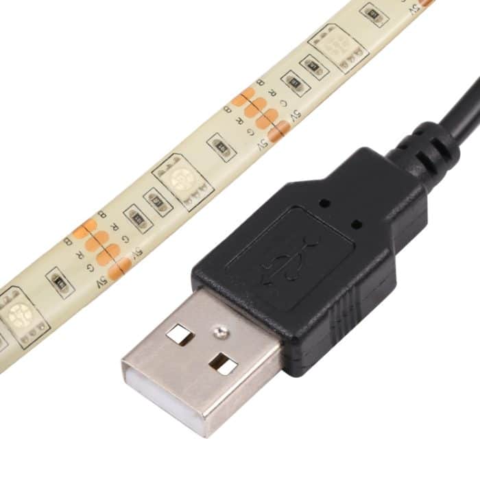 USB 5050 SMD LED Rotlicht wasserdichtes Epoxidschlauchlicht, 30 LED/m, DC 5V, Länge: 2m – Bild 3