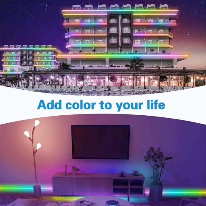 WS2812B RGB Light 5050 SMD LED Gehäuse Wasserdichtes Lichtschlauch, 30 LED/m, DC 12V, Länge: 5m – Bild 5