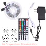 Bare Board 2835 SMD RGB LED-Lichtschlauch, 60 LED/m, Länge: 5 m, 12 V 2 A 100–240 V, mit 44-Tasten-Fernbedienung, 2835 SMD RGB LED, 5m, with 44-key Remote Control – Bild 3