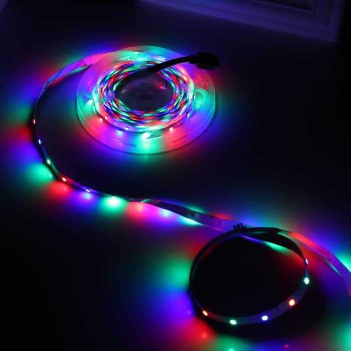 Bare Board 2835 SMD RGB LED-Lichtschlauch, 60 LED/m, Länge: 5 m, 12 V 2 A 100–240 V, mit 44-Tasten-Fernbedienung, 2835 SMD RGB LED, 5m, with 44-key Remote Control – Bild 5