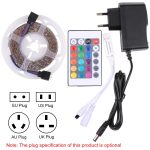 Bare Board 2835 SMD RGB LED-Lichtschlauch, 60 LED/m, Länge: 5 m, 12 V 2 A 100–240 V, mit 24-Tasten-Fernbedienung, 2835 SMD RGB LED, 5m, with 24-key Remote Control – Bild 3