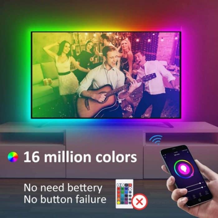 Smart Bluetooth APP Control Bare Board 2835 SMD RGB LED-Lichtschlauch, 60 LED/m, Länge: 5 m, 12 V, 2 A, 100–240 V, 2835 SMD RGB LED, 5m, Bluetooth APP – Bild 5