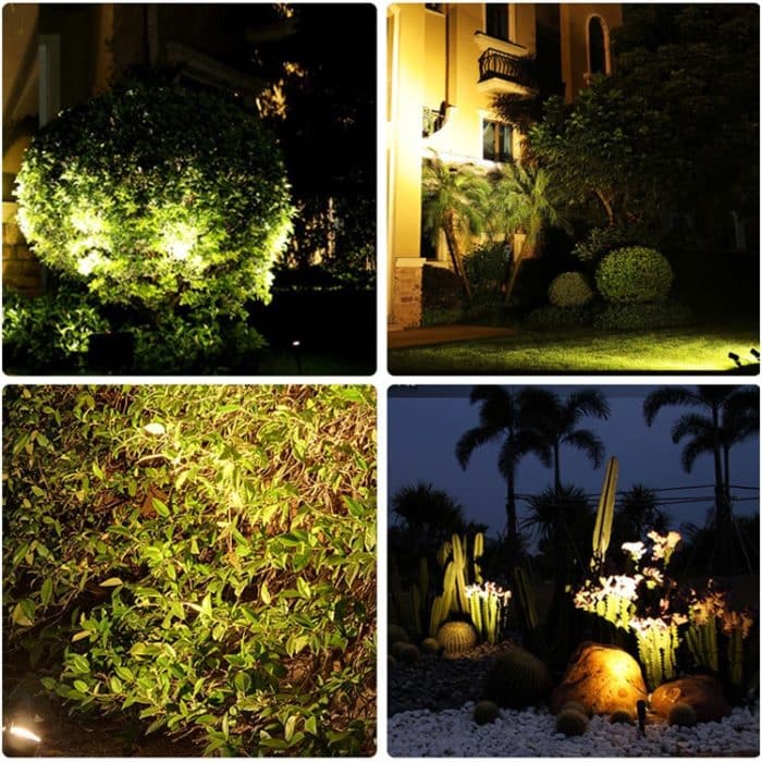 3W Eins für Drei Solarstrahler IP65 Wasserdichte Lichtsteuerung Induktionsrasenlampe für den Außenbereich, Lichtstrom: 300-400 lm (zyklische RGB-Fixierung) – Bild 13