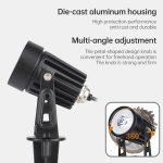 3W Eins für Drei Solarstrahler IP65 Wasserdichte Lichtsteuerung Induktionsrasenlampe für den Außenbereich, Lichtstrom: 300-400 lm (zyklische RGB-Fixierung) – Bild 4