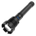 Long Style Micro-USB-Aufladung Wasserdichte P90 + COB-LED-Taschenlampe für den Außenbereich, Unterstützungsanzeige und Teleskopfokussierung sowie Helligkeitsanpassung auf 7 Ebenen