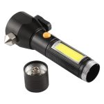 10W 450 Lumen IPX4 Wasserdichte wiederaufladbare LED-Taschenlampe mit Sicherheitshammer und 3-Modi – Bild 4