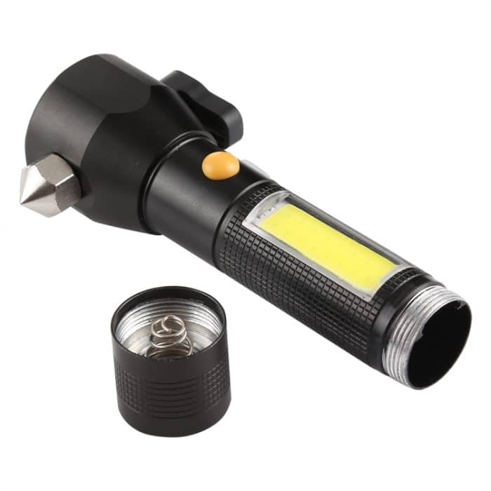 10W 450 Lumen IPX4 Wasserdichte wiederaufladbare LED-Taschenlampe mit Sicherheitshammer und 3-Modi – Bild 4