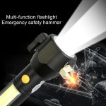 10W 450 Lumen IPX4 Wasserdichte wiederaufladbare LED-Taschenlampe mit Sicherheitshammer und 3-Modi – Bild 8