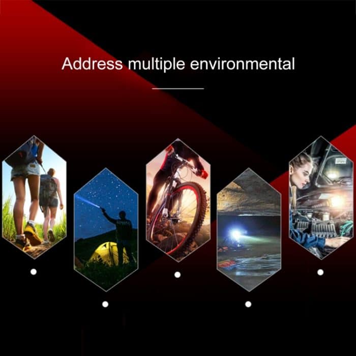 10W 450 Lumen IPX4 Wasserdichte wiederaufladbare LED-Taschenlampe mit Sicherheitshammer und 3-Modi – Bild 10