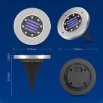 8 LEDs Bunt dimmbares Solar-Garten-Gartenlichtsensor-Typ Intelligente Lichtsteuerung Vergrabenes Licht – Bild 3