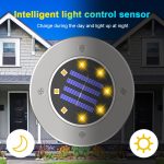 8 LEDs Bunt dimmbares Solar-Garten-Gartenlichtsensor-Typ Intelligente Lichtsteuerung Vergrabenes Licht – Bild 7