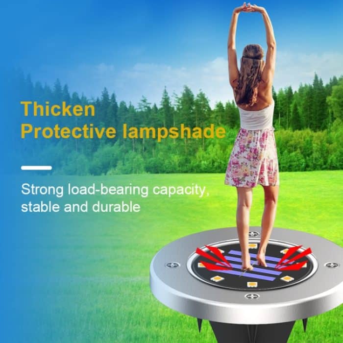 8 LEDs Bunt dimmbares Solar-Garten-Gartenlichtsensor-Typ Intelligente Lichtsteuerung Vergrabenes Licht – Bild 9