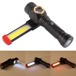 W550 10W 800LM USB-Aufladung T6 + COB IPX6 Wasserdichte starke LED-Taschenlampe Arbeitslampe mit 5 Modi