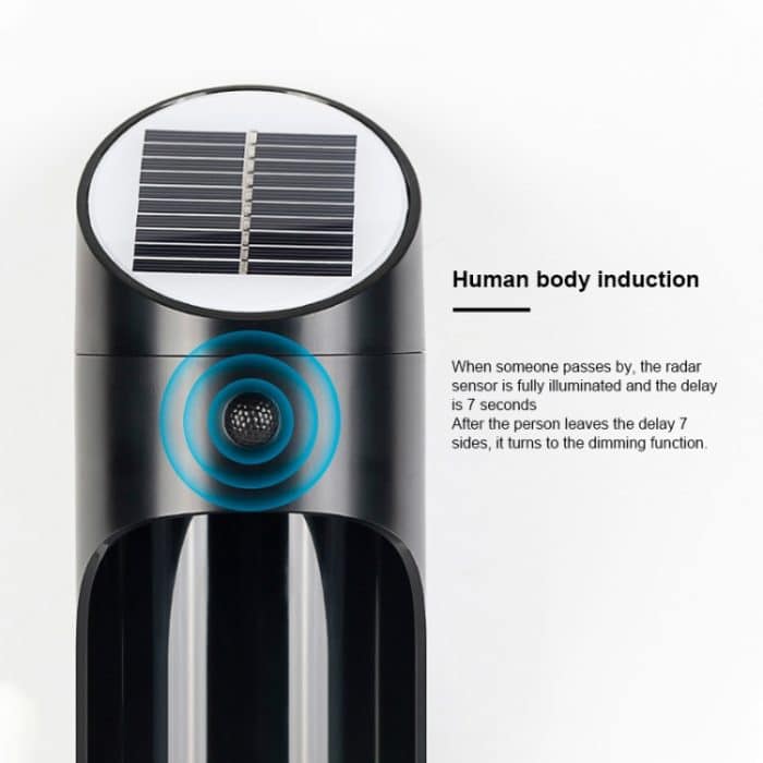 Solar-LED-Induktions-Wandleuchte für den Außenbereich, Nachtlicht, Radar, Induktionsbeleuchtung für den menschlichen Körper, weißes Licht, White Light (Black), White Light (Grey), White Light (White) – Bild 6