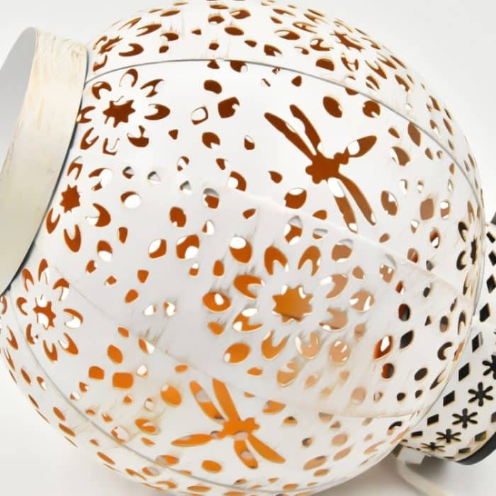 SZ-20004 Solarlaterne aus Schmiedeeisen, hohle Rasenlampe, dekorative Gartenlampe für den Außenbereich – Bild 3