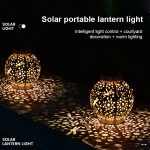 SZ-20004 Solarlaterne aus Schmiedeeisen, hohle Rasenlampe, dekorative Gartenlampe für den Außenbereich – Bild 7