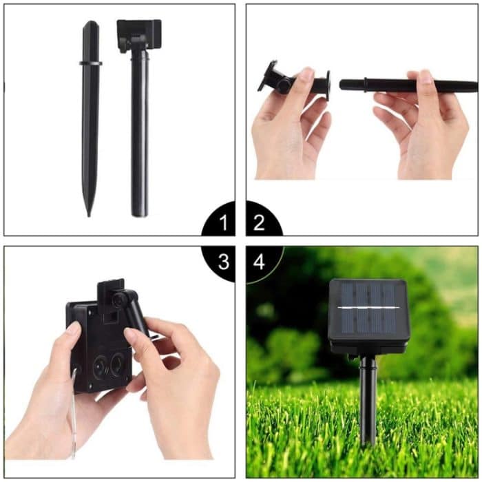 Wasserdichtes Solarpanel mit 50 LEDs, 5m 50LED Blue Light, 5m 50LED White Light, 5m 50LED Warm White – Bild 4