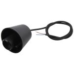 E27 Lampenfassung DIY Decke Kronleuchter Glühbirnen Schraube Silikonsockel, Kabellänge: 1 m, E27 Black