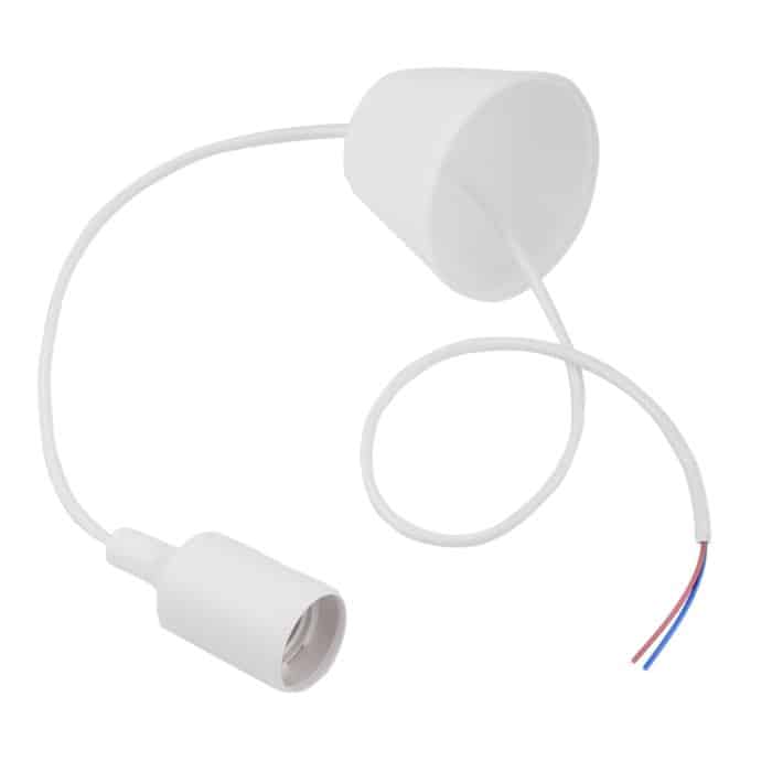 E27-Lampenfassung, hängender Draht, Kronleuchter, Lampenfassung, Lampensockel, Stromkabel mit Lampenschirm, Kabellänge: 1 m, with Lampshade – Bild 3