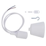 E27-Lampenfassung, hängender Draht, Kronleuchter, Lampenfassung, Lampensockel, Stromkabel mit Lampenschirm, Kabellänge: 1 m, with Lampshade – Bild 4