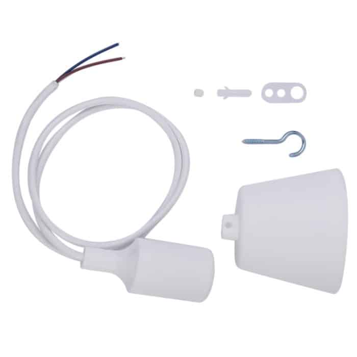 E27-Lampenfassung, hängender Draht, Kronleuchter, Lampenfassung, Lampensockel, Stromkabel mit Lampenschirm, Kabellänge: 1 m, with Lampshade – Bild 4