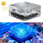 Solarbetriebene quadratische LED-Einbauleuchte aus gehärtetem Glas für den Außenbereich, Gartendekorationslampe, IP55 wasserdicht, Größe: 10 x 10 x 5,2 cm, 10 x 10 x 5.2cm