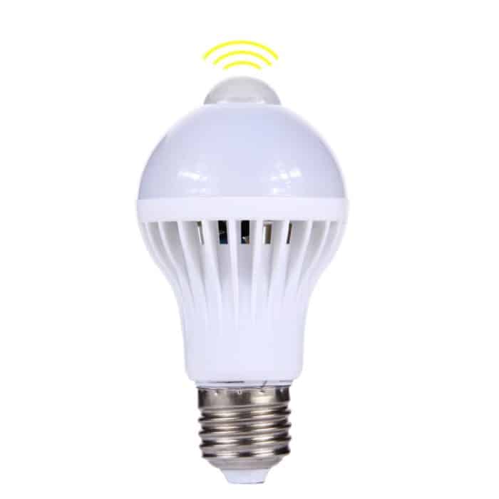 LED5202WL.jpg Sensorentfernung: 4–6 m, AC 85–265 V, E27 9W White Light, E27 9W Warm White – Bild 1